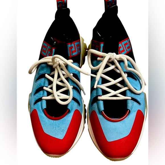 Versace Black and Orange Sneaker Detail Size  42 - Picture 7 of 15